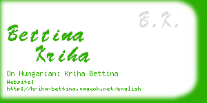 bettina kriha business card